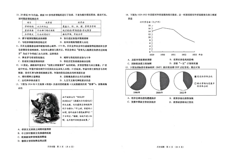 《历史真题-2026届青岛二模_2024-2027高三（6-6月题库）_2026年05月高三试卷_260511山东省青岛市2026年高三年级第二次适应性检测（全科）》第2页预览