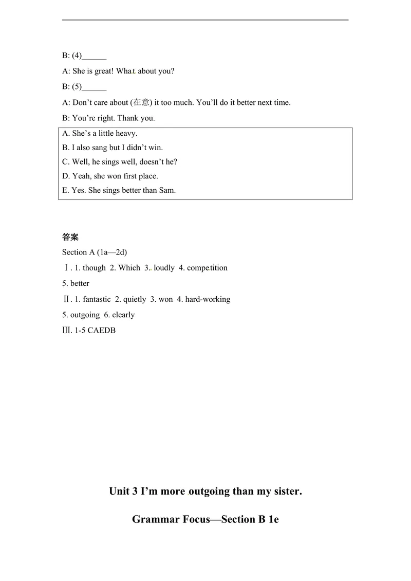 《unit3练习2四课时含答案_初中英语789_最新人教版英语八年级上册_老版（含有参考价值）_03练习和试卷人教版初中英语八上（多版本）易提分旗舰店_同步练习三套_同步练习1》第2页预览