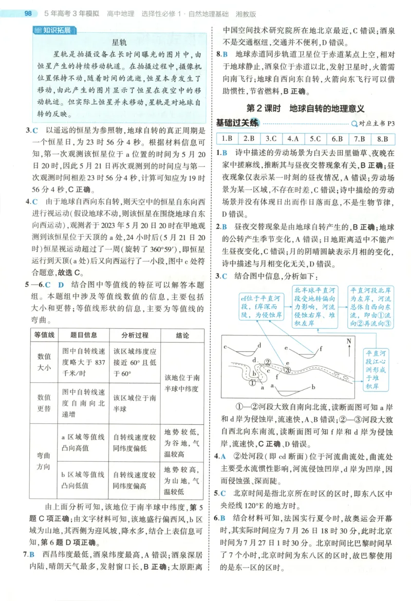 《答案~XJ地理_2026版53五年高考三年模拟高中同步练习选择性必修一二三电子版3.25秋-高中53同步练习册_09.地理_53同步地理选修1XJ》第3页预览