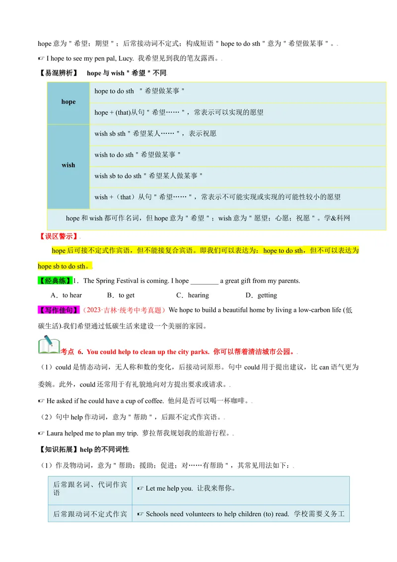 《Unit2（知识清单）（人教版）（学生版）_初中英语789_最新人教版英语八年级下册_旧版（有参考价值）_版本二_八年级英语下册（人教版）_单元知识复习专项-U122_2024版》第4页预览