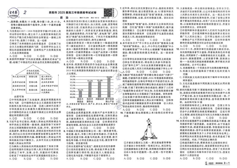 《政治（全国版）_12.2026年4月全国各地高考模拟卷_2026天星金考卷·优秀模拟试卷汇编45套_2026版《金考卷45套》》第7页预览