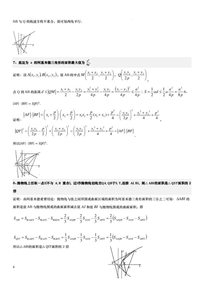 《抛物线的阿基米德三角形讲义-原卷版_2024-2027高三（6-6月题库）_2026年06月高三试卷（数理化）_2026年6月高中数学试题汇编_0618数学_抛物线的阿基米德三角形讲义--2027高考数学》第6页预览
