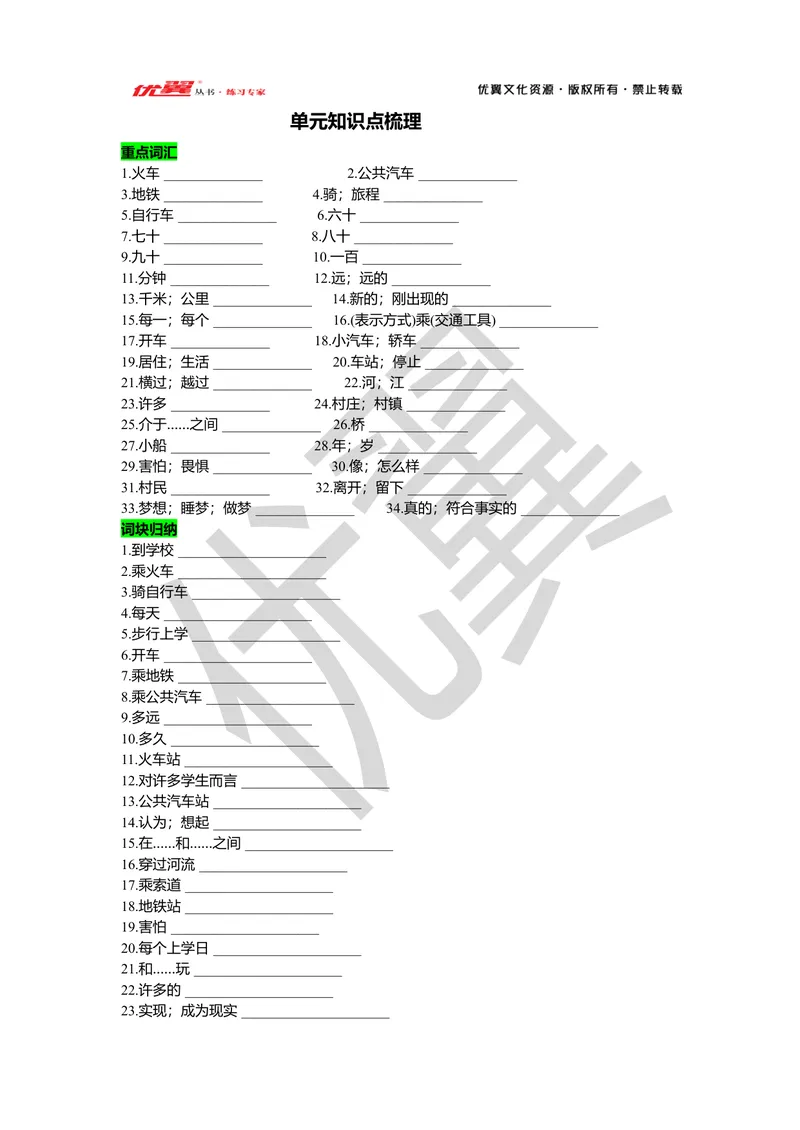 《Unit3复习课件学生版_初中英语789_最新人教版英语七年级下册_七下英语旧版_人教版英语七年级下册教学资料（优翼）_人教版英语七年级下册(RJ)--7.单元复习课件_七下unit3》第1页预览
