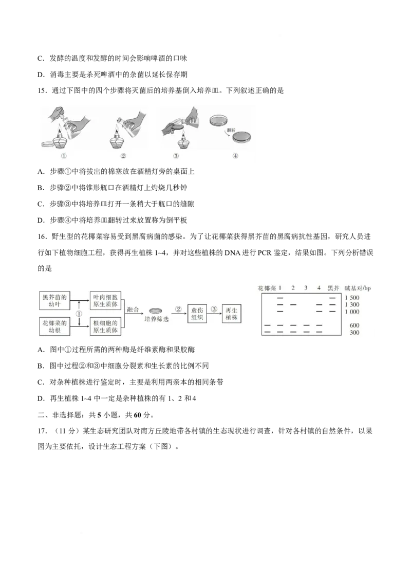 《广东省上进联考2025-2026学年高二下学期5月学情检测生物试卷（含答案）_2024-2027高二（7-7月题库）_2026年05月高二试卷_260525广东省上进联考2025-2026学年高二下学期5月学情检测》第4页预览