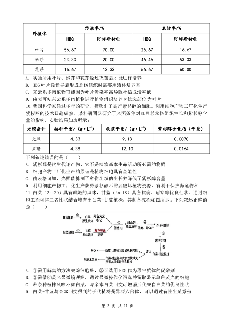 《哈三中2025-2026学年度下学期高二学年4月月考生物_2024-2027高二（7-7月题库）_2026年04月高二试卷_260413黑龙江省哈尔滨市第三中学2025—2026学年度下学期高二学年4月月考（全科）》第3页预览