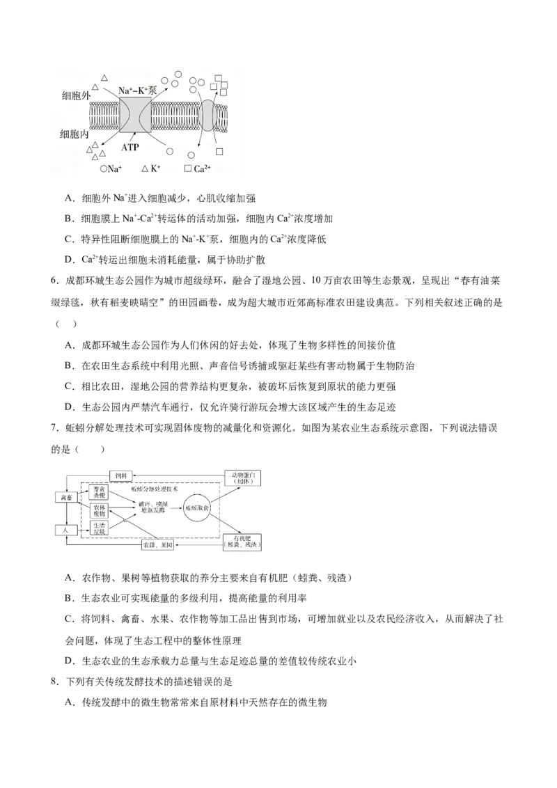 《四川省字节精准教育联盟2025-2026学年高二下学期6月阶段检测生物试卷（含答案）_2024-2027高二（7-7月题库）_2026年06月高二试卷》第2页预览