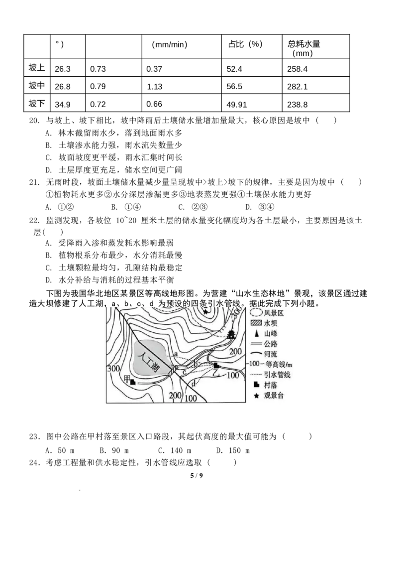 《地理高二5月月考地理试题_2024-2027高二（7-7月题库）_2026年06月高二试卷_260605河北省保定市唐县第一中学2025-2026学年高二下学期5月期中》第5页预览