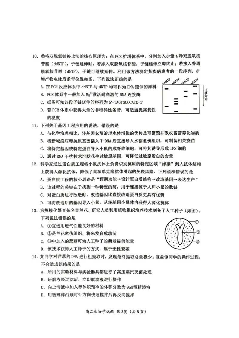 《山东省潍坊市2025-2026学年高二下学期期中质量监测生物试题_2024-2027高二（7-7月题库）_2026年05月高二试卷_260511山东潍坊市2025-2026学年高二下学期期中质量监测》第3页预览