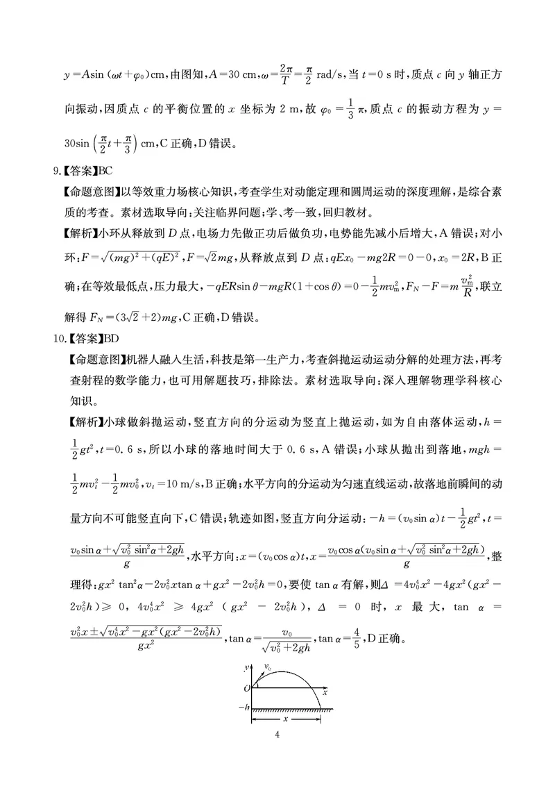 《大数据智学领航2026年高考适应训练物理答案_2024-2027高三（6-6月题库）_2026年05月高三试卷_260521四川省大数据智学领航2026年5月高考适应训练（全科）》第4页预览