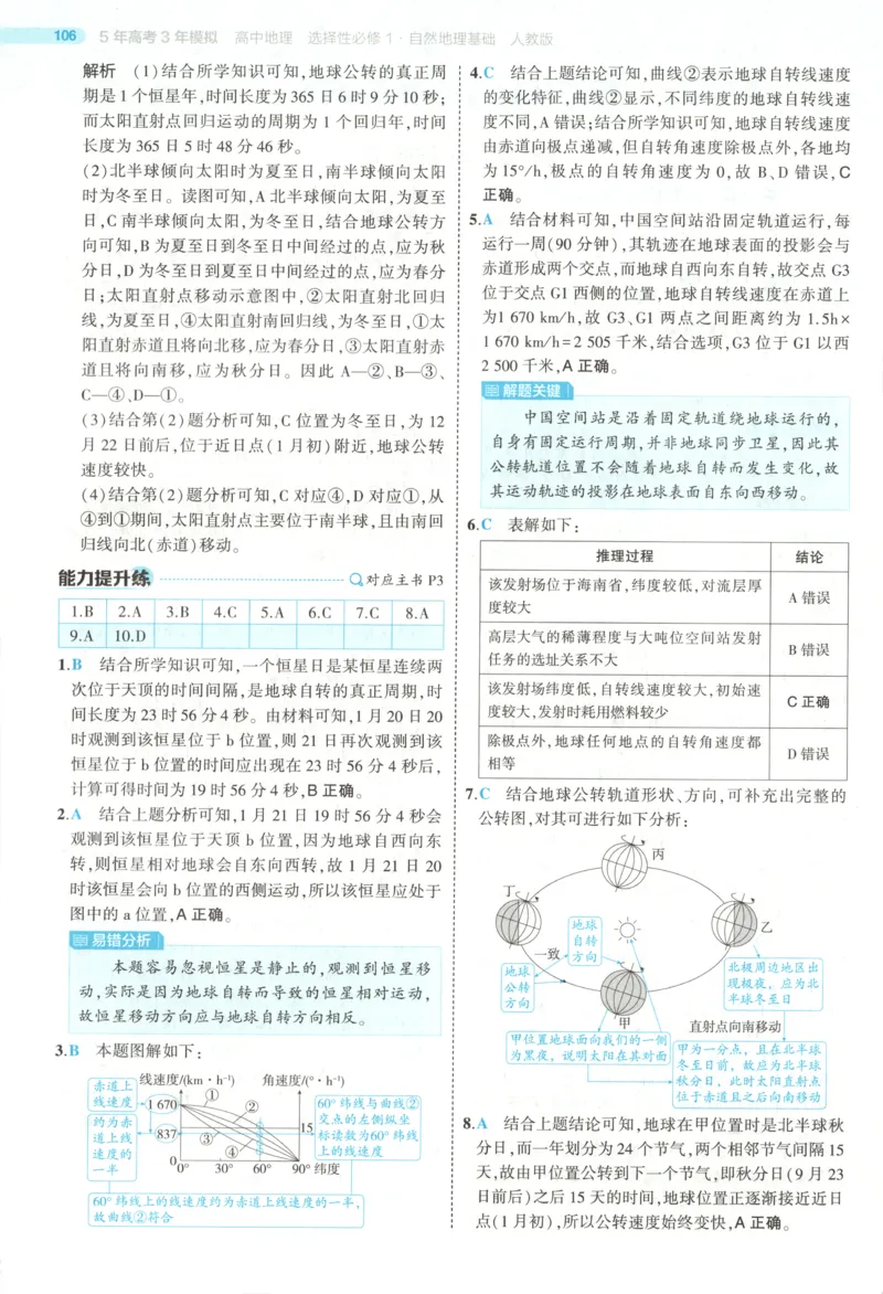 《答案._2026版53五年高考三年模拟高中同步练习选择性必修一二三电子版3.25秋-高中53同步练习册_09.地理_53同步地理选修1RJ》第3页预览