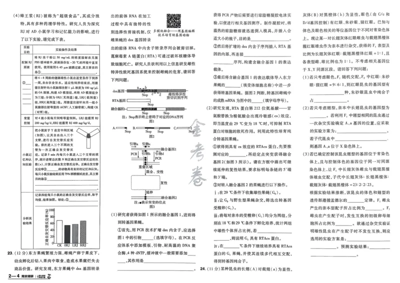 《生物(全国版)_12.2026年4月全国各地高考模拟卷_2026天星金考卷·优秀模拟试卷汇编45套_2026版《金考卷45套》》第10页预览