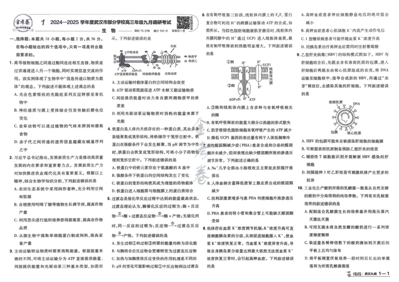《生物(全国版)_12.2026年4月全国各地高考模拟卷_2026天星金考卷·优秀模拟试卷汇编45套_2026版《金考卷45套》》第4页预览