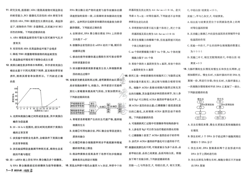 《生物(全国版)_12.2026年4月全国各地高考模拟卷_2026天星金考卷·优秀模拟试卷汇编45套_2026版《金考卷45套》》第5页预览