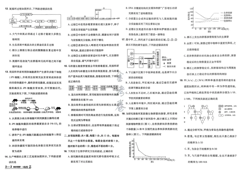 《生物(全国版)_12.2026年4月全国各地高考模拟卷_2026天星金考卷·优秀模拟试卷汇编45套_2026版《金考卷45套》》第8页预览