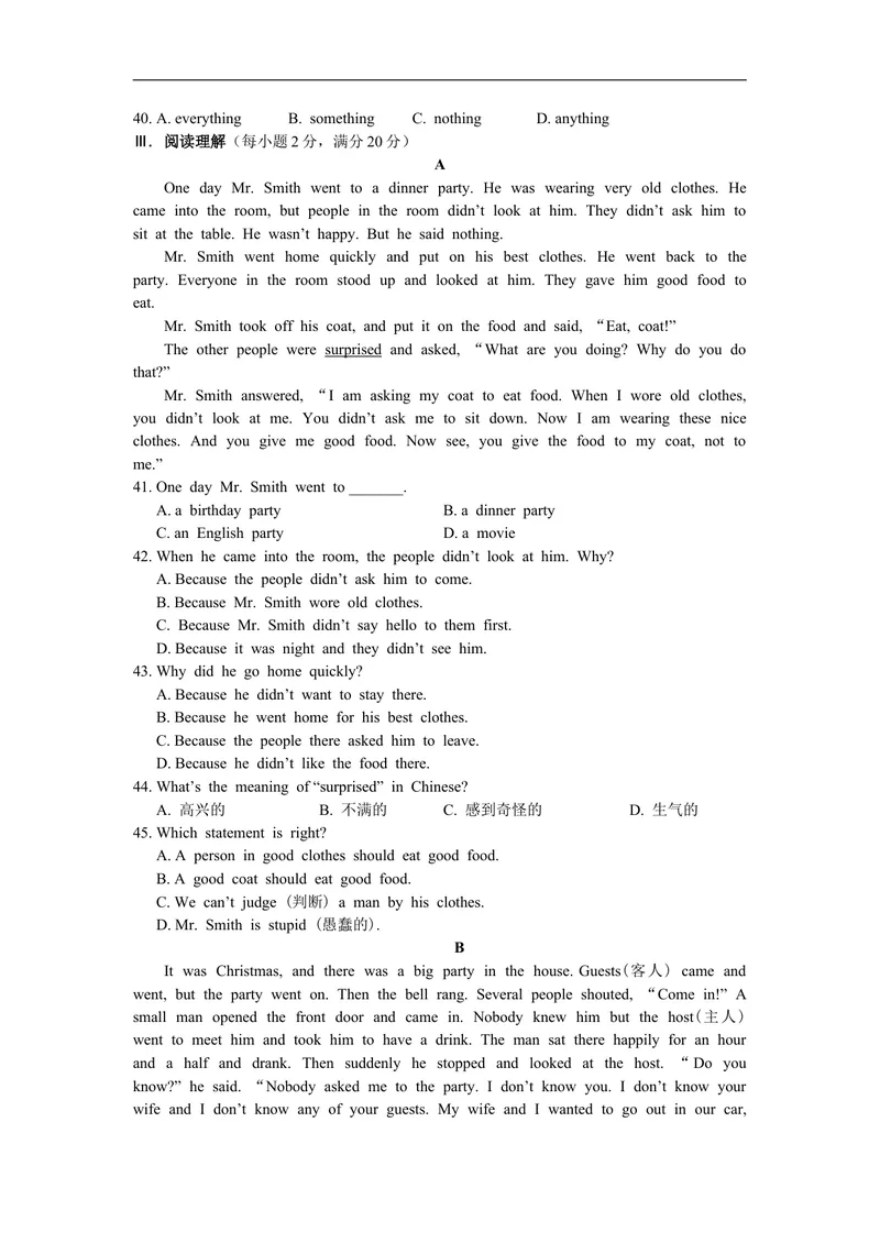 《UNIT9Canyoucometomyparty检测题_初中英语789_最新人教版英语八年级上册_老版（含有参考价值）_03练习和试卷人教版初中英语八上（多版本）易提分旗舰店_试题》第3页预览