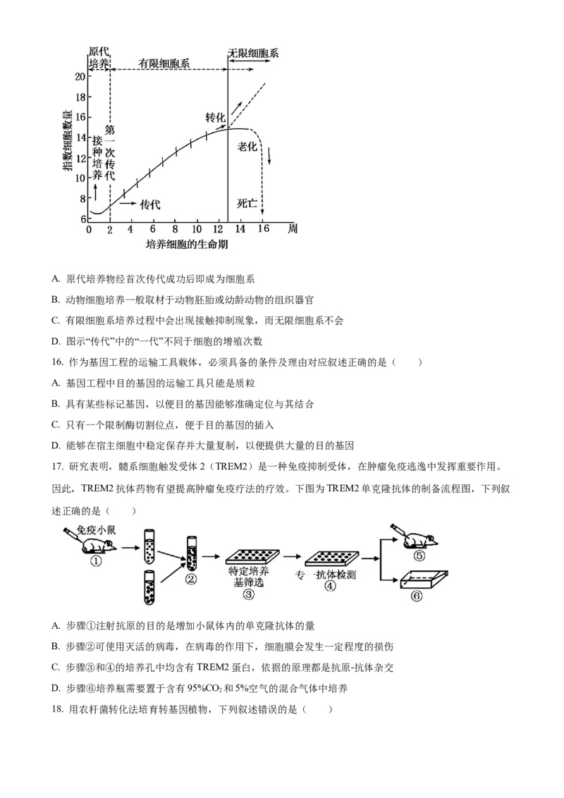 《浙江省台州市台州十校2025-2026学年高二下学期4月期中生物试题Word版无答案_2024-2027高二（7-7月题库）_2026年05月高二试卷》第5页预览