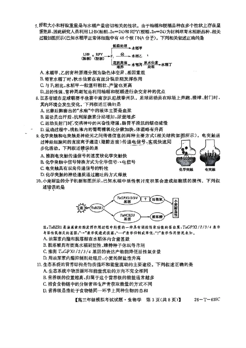 《生物-2026届高三黑吉辽名校5月联合考试(三)_2024-2027高三（6-6月题库）_2026年05月高三试卷_2605262026届黑吉辽名校高三5月联合考试(三)》第3页预览