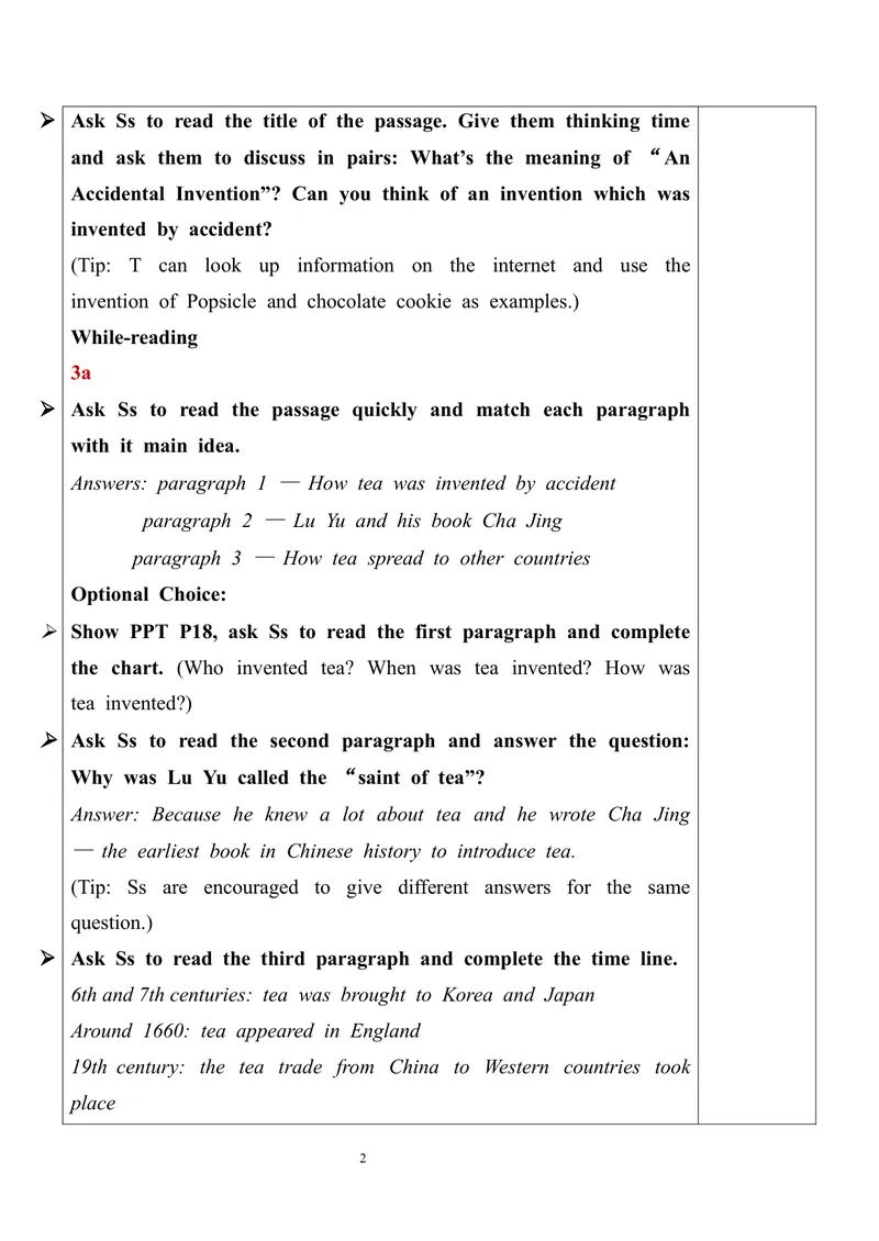 《Unit6SectionA（3a-3c）教案_初中英语789_旧版人教版英语九年级全册_旧版可参考_03.英语9全一册-核心素养教案+PPT课件第3套_9英课件+三维目标教案_9全英语课件+教案Unit6》第2页预览
