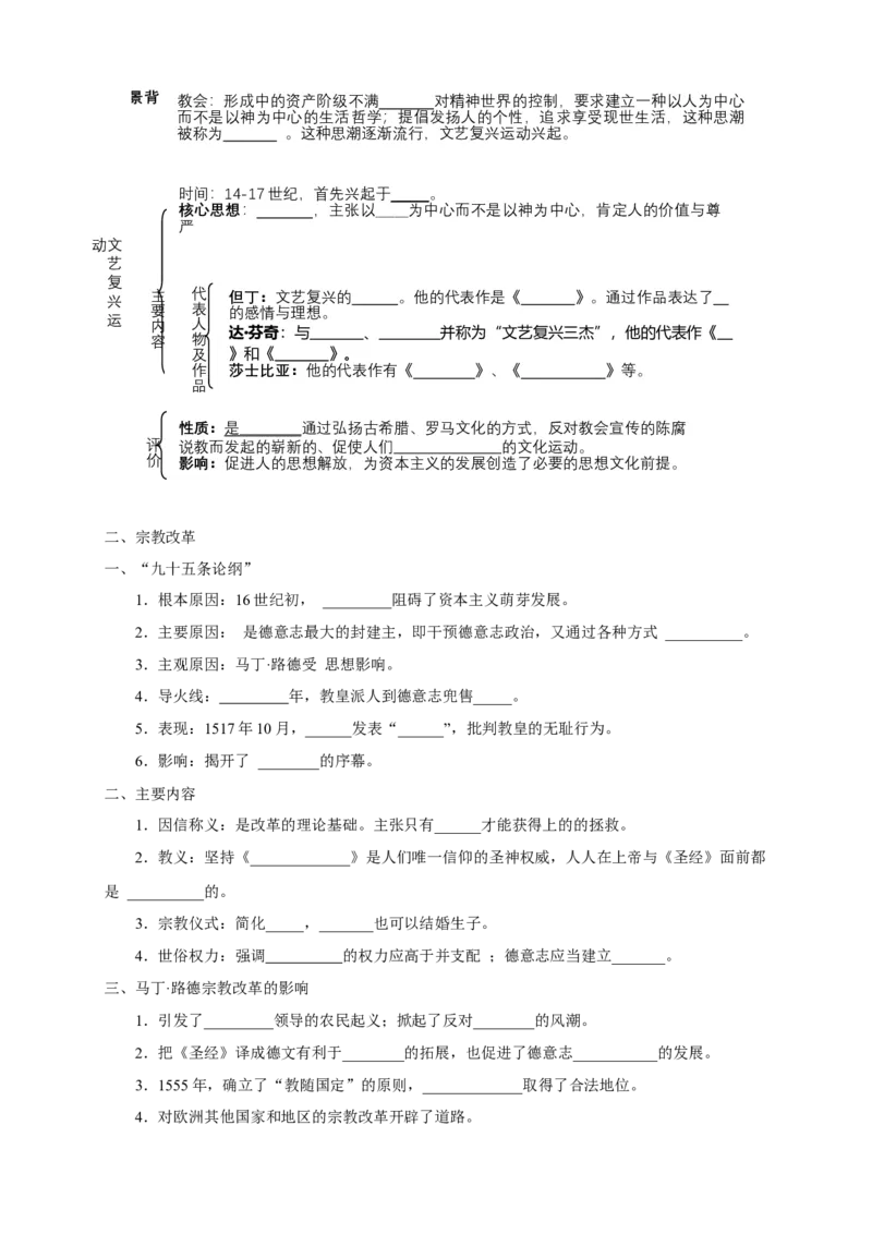 《第08课西欧的思想解放运动导学案（2）-部编版高中历史必修中外历史纲要下_新版高中_高中历史新版_高中历史纲要下（统编版）_导学案》第2页预览