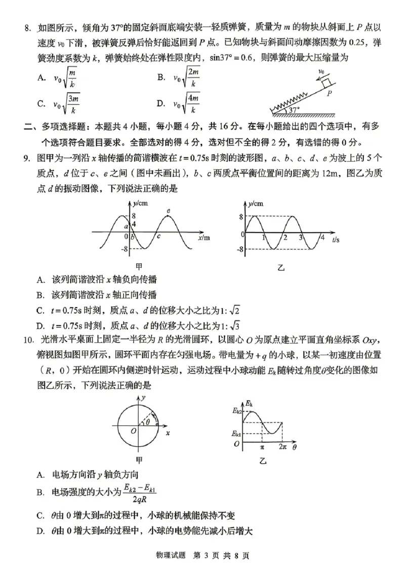 《物理试题卷-2026届青岛二模_2024-2027高三（6-6月题库）_2026年05月高三试卷_260511山东省青岛市2026年高三年级第二次适应性检测（全科）》第3页预览