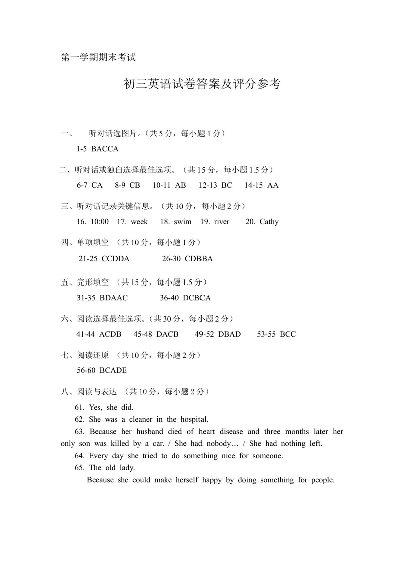 《九年级上学期期末考试英语试题答案_初中英语789_26秋最新人教版英语九年级上册_26秋人教九上_39、赠送其它资料_旧版资料_4.习题试卷_5人教英语9全一册期末试卷（015份）_83》第1页预览