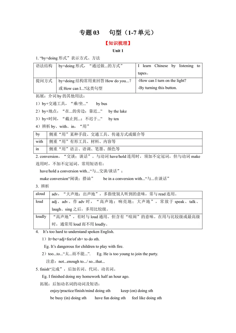 《专题03句型九上期中考点大串讲（人教版）（解析版）_初中英语789_旧版人教版英语九年级全册_旧版可参考_06.英语9全一册-试题_专项训练_期中专题》第1页预览