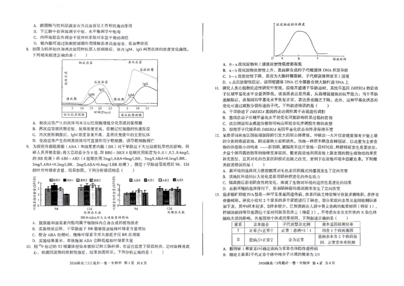《生物试卷-安徽A10联盟2026届高三下学期5月最后一卷_2024-2027高三（6-6月题库）_2026年05月高三试卷_260517安徽省1号卷A10联盟2026届高三年级5月最后一卷（全科）》第2页预览