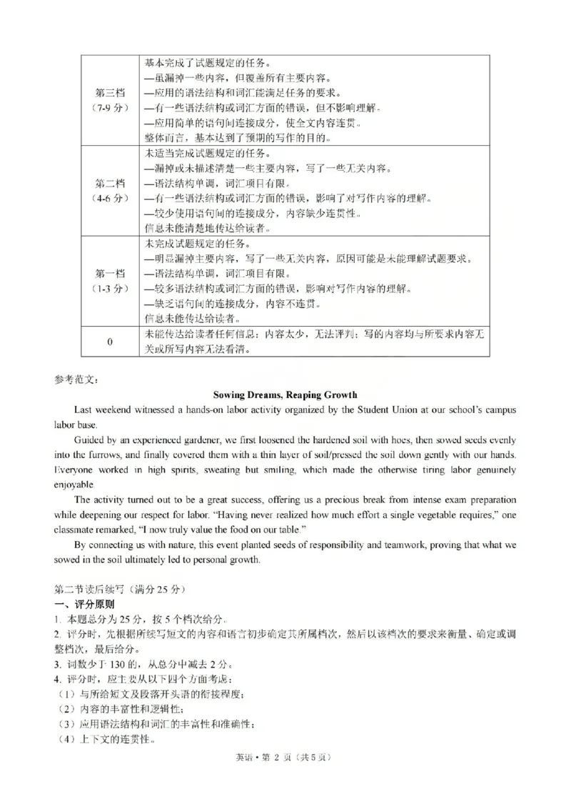 《浙江省七校2026年5月高三联考英语答案_2024-2027高三（6-6月题库）_2026年05月高三试卷_260522浙江省七校2026年5月高三联考（全科）》第2页预览