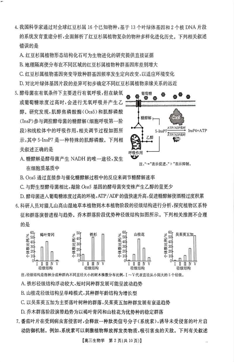 《河南省周口市高三年级第二学期四月份联考生物试题_2024-2027高三（6-6月题库）_2026年05月高三试卷_2605032026届河南省金太阳4月联考（全科）_生物2026届河南省金太阳4月联考》第2页预览
