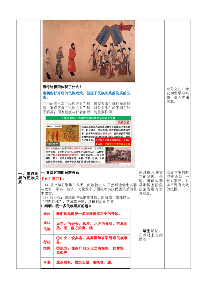 《第11课中国古代的民族关系与对外交往（教学设计）-（统编版选必1）_新版高中_高中历史新版_高中历史选择性必修1（统编版）_教学设计》第2页预览