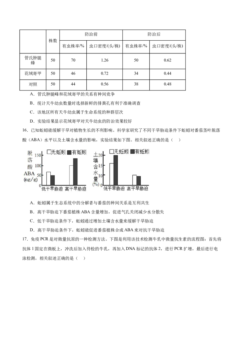 《江苏省南通市海安高级中学2025-2026学年高二下学期期中考试生物试卷(有答案)_2024-2027高二（7-7月题库）_2026年06月高二试卷》第4页预览