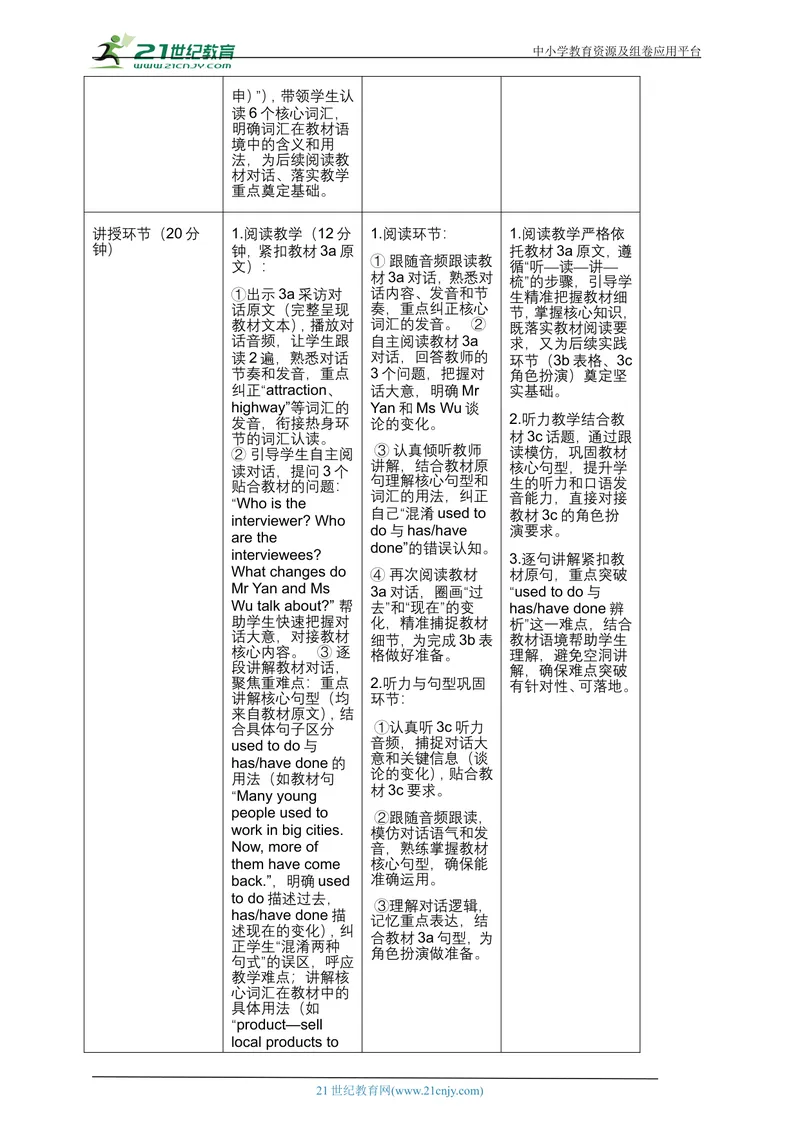 《[25737700]新人教版九上英语Unit1TheChangingWorldSectionA3a-3d（第3课时）教案_初中英语789_26秋最新人教版英语九年级上册_26秋人教九上_39、赠送其它资料_教案（持续更新）》第4页预览