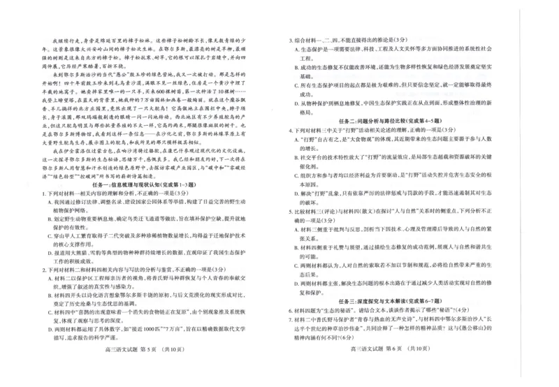 《泰安市2026年5月高三三轮检测语文_2024-2027高三（6-6月题库）_2026年05月高三试卷_260515山东省泰安市2026年5月高三三轮检测（泰安三模）（全科）》第3页预览