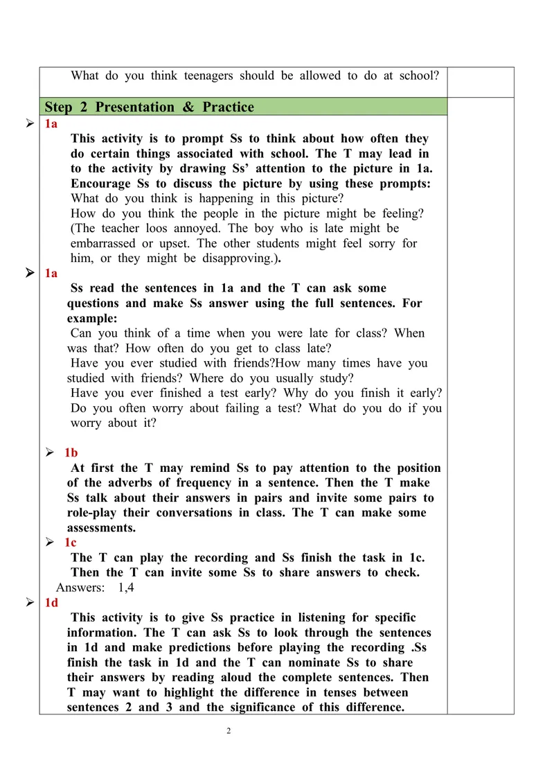 《Unit7SectionB（1a-1e）教案_初中英语789_旧版人教版英语九年级全册_旧版可参考_03.英语9全一册-核心素养教案+PPT课件第3套_9英课件+三维目标教案_9全英语课件+教案Unit7》第2页预览