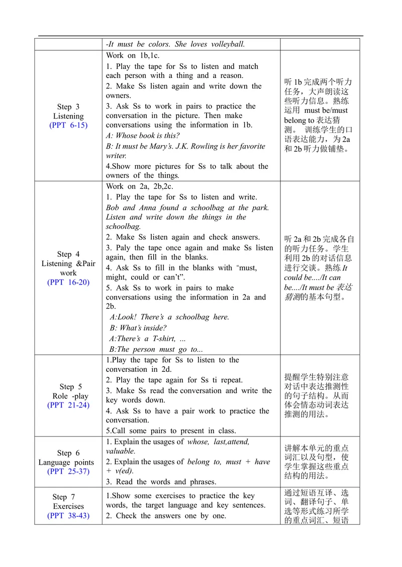 《Unit8SectionA1a-2d_初中英语789_旧版人教版英语九年级全册_旧版可参考_02.英语9全一册-表格式全英教案+PPT课件+朗读第2套_全英教案_Unit8（教案）_Unit8SectionA1a-2d》第2页预览