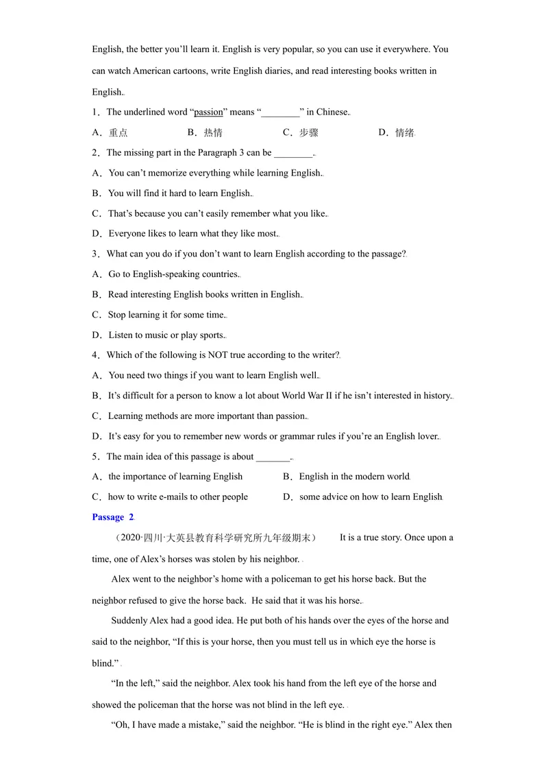 《专题03阅读理解15道（各地名校最新期末真题）-2021-2022学年九年级英语上学期期末复习查缺补漏冲刺满分（人教版）_初中英语789_26秋最新人教版英语九年级上册_26秋人教九上_旧版资料》第2页预览
