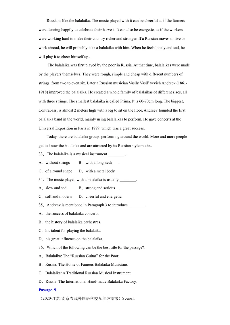 《专题03阅读理解15道（各地名校最新期末真题）-2021-2022学年九年级英语上学期期末复习查缺补漏冲刺满分（人教版）_初中英语789_26秋最新人教版英语九年级上册_26秋人教九上_旧版资料》第9页预览