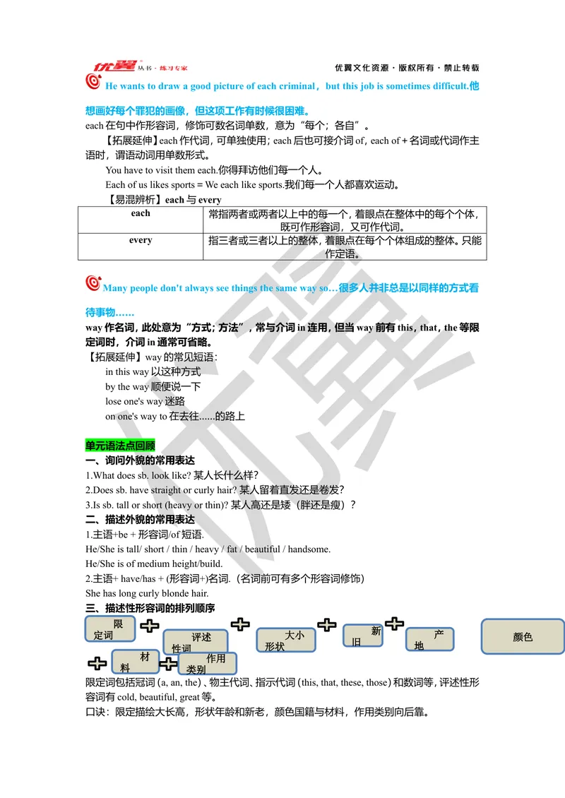 《Unit9复习课件教师版_初中英语789_最新人教版英语七年级下册_七下英语旧版_人教版英语七年级下册教学资料（优翼）_人教版英语七年级下册(RJ)--7.单元复习课件_七下unit9》第4页预览