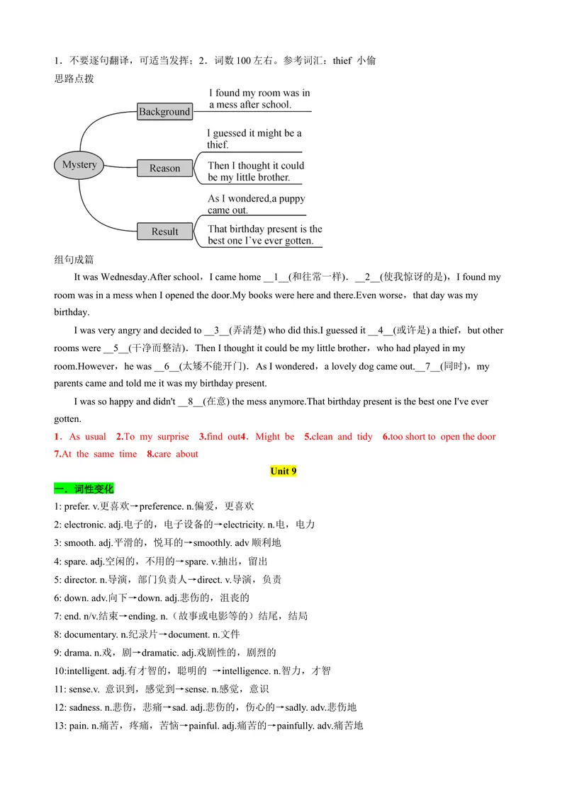 《Unit7-Unit10（词汇，短语，句型，语法，写作复习+基础练习）（人教新目标版）（解析版）-2023-2024学年九年级上册期末复习_初中英语789_旧版人教版英语九年级全册_新更新初中英语9全》第7页预览
