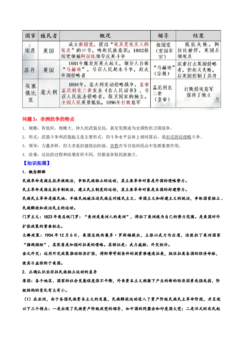 《第13课亚非拉民族独立运动（教师版）_新版高中_高中历史新版_高中历史纲要下（统编版）_同步讲义-P5_2025版》第4页预览