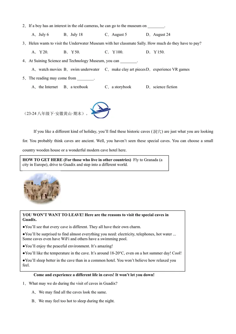 《Unit9单元话题阅读理解练习（学生版）_初中英语789_最新人教版英语八年级下册_旧版（有参考价值）_版本二_八年级英语下册（人教版）_单元重难点易错题精练-U216》第3页预览