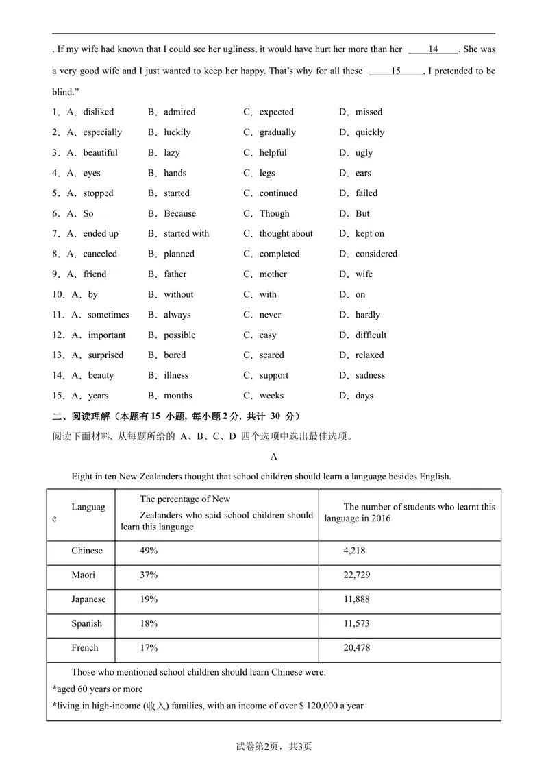 《九年级英语上学期期末考试02（浙江宁波卷）-2023-2024学年九年级英语上学期期末复习查缺补漏冲刺满分（人教版）_初中英语789_旧版人教版英语九年级全册_新更新初中英语9全_期末复习》第2页预览