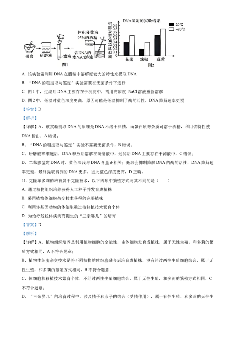 《河北保定市定州市河北定州中学2025-2026学年高二下学期3月阶段检测生物试题（解析版）_2024-2027高二（7-7月题库）_2026年04月高二试卷》第6页预览