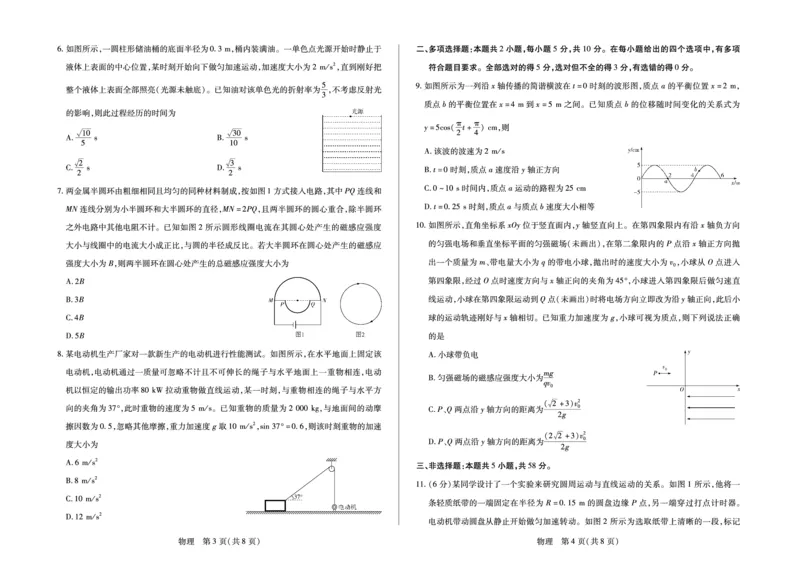 《物理安徽高三五月(二)_2024-2027高三（6-6月题库）_2026年05月高三试卷_260526安徽省天一大联考2026年高三5月质量检测（二）（全科）_安徽高三五月(二)试卷》第2页预览
