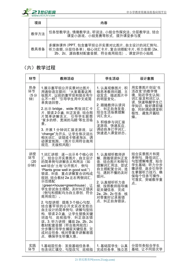 《[25757900]人教版初中英语九年级上册Unit2TheChangingWorldSectionB2a-2c精品教案_初中英语789_26秋最新人教版英语九年级上册_26秋人教九上_39、赠送其它资料_教案（持续更新）》第4页预览