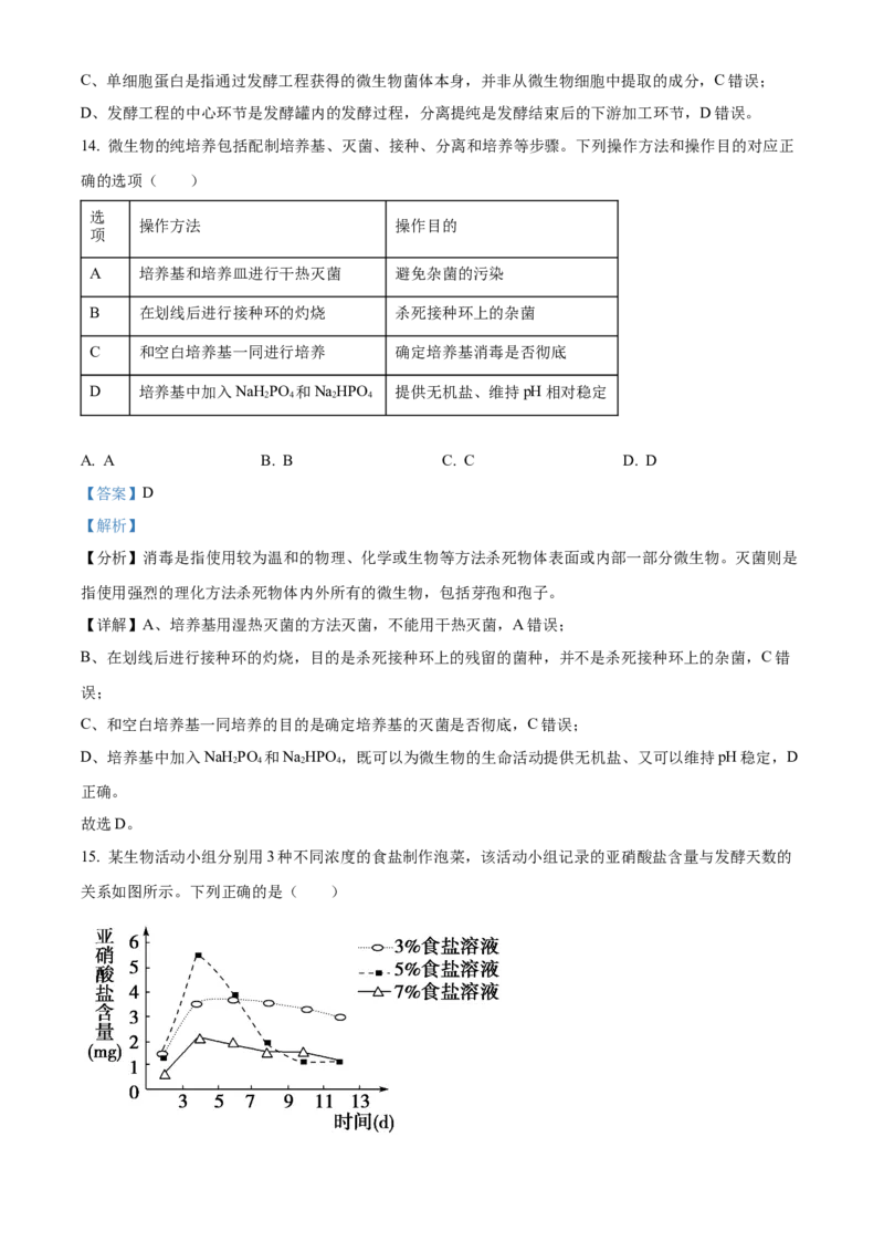 《湖北省荆州市沙市中学2025-2026学年高二下学期5月阶段检测生物试题Word版含解析_2024-2027高二（7-7月题库）_2026年06月高二试卷》第8页预览
