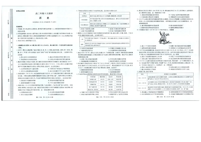 《河南省新未来联考2025-2026学年高二下学期6月测评历史试题_2024-2027高二（7-7月题库）_2026年06月高二试卷_260627河南省新未来联考2025-2026学年高二年级下学期6月测评》第1页预览