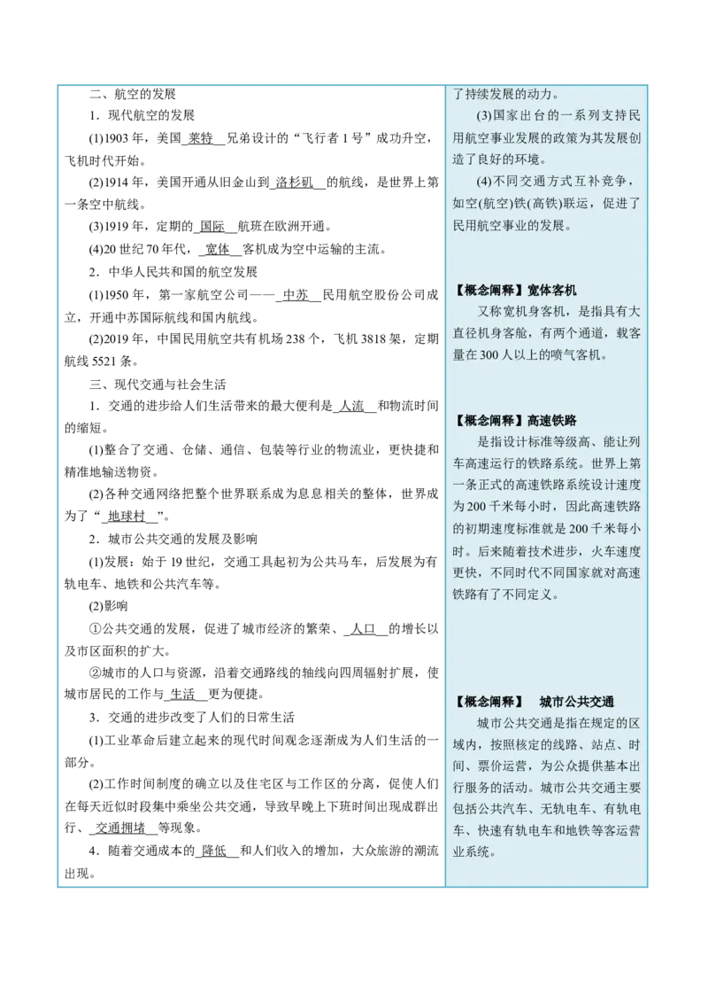《第13课现代交通运输的新变化-选择性必修2：经济与社会生活）_新版高中_高中历史新版_高中历史选择性必修2（统编版）_同步讲义-P5_2024版》第3页预览