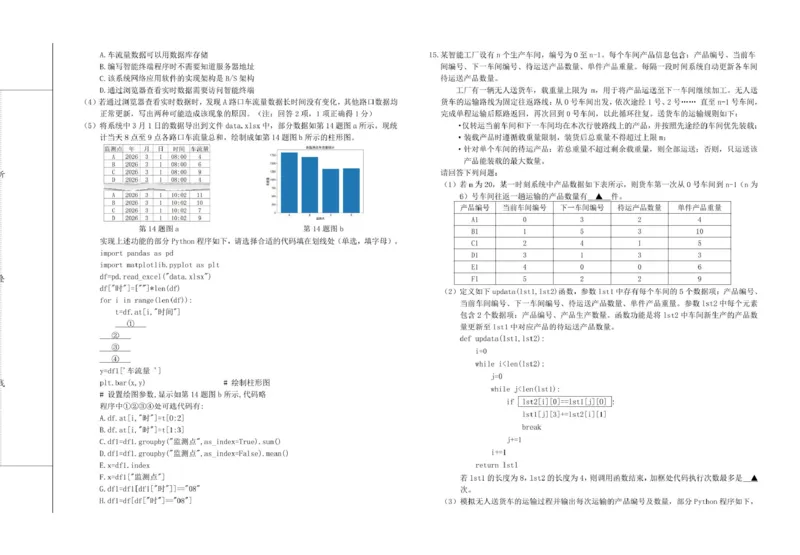 《浙江省强基联盟2025-2026学年高二下学期5月阶段检测技术试卷（图片版，含答案）_2024-2027高二（7-7月题库）_2026年06月高二试卷》第3页预览