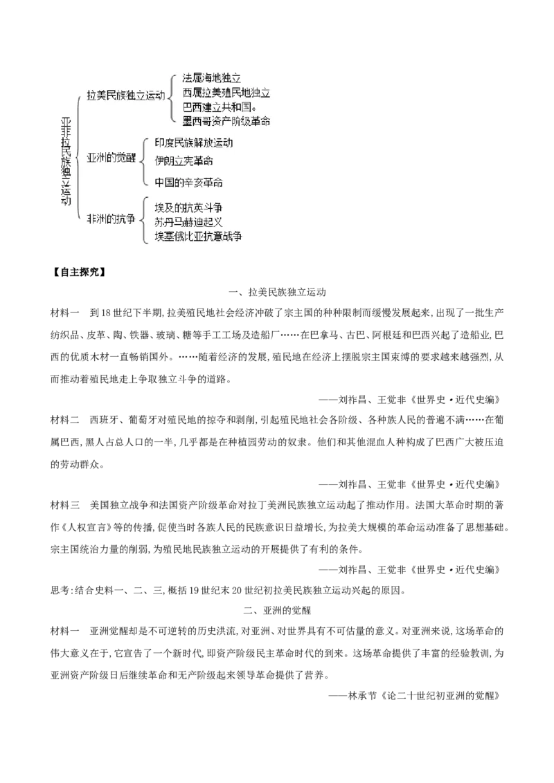 《第13课亚非拉民族独立运动(原卷版)_新版高中_高中历史新版_高中历史纲要下（统编版）_导学案》第4页预览